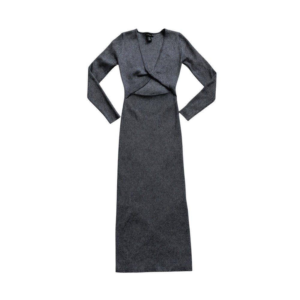 Minimalist House of Harlow 1960 Metallic Twist Cutout Maxi Dress Small S